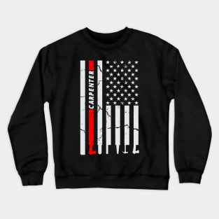 Carpenter Woodworking Tools American US Flag Father's Day Crewneck Sweatshirt